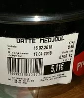 Mängden socker i Datte medjoul