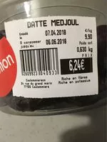 Mängden socker i Datte Medjoul