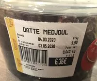Mängden socker i Datte Medjoul