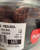 Mängden socker i Datte Medjoul