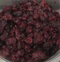 Mängden socker i Cranberries sechées en moitiés
