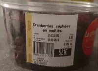 Mängden socker i Cranberries séchées en moitiés