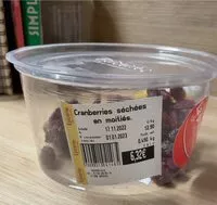 Mängden socker i Cranverries séchées en moitiés