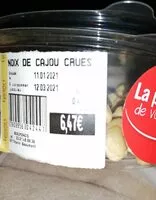 Mängden socker i Noix de cajou crues sans sel