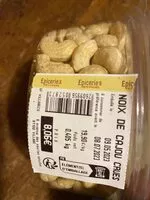 Mängden socker i noix de cajou crues