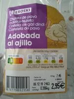 Mängden socker i Chuleta de pavo adobada al ajillo