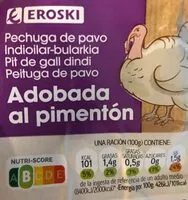Mängden socker i Pechuga pavo adobada al pimenton