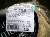 Socker och näringsämnen i Pao de gimonde