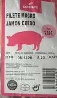 Mängden socker i Filete Magro Jamón Cerdo