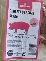 Mängden socker i Chuleta de aguja de cerdo