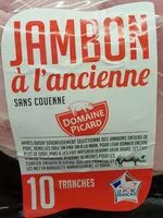 Mängden socker i Jambon à l'ancienne cuit sans couenne