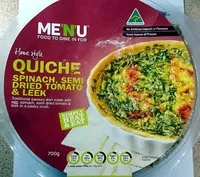 Mängden socker i Homestyle Quiche - Spinach, Semi Dried Tomato & Leek