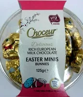 Mängden socker i Rich European Milk Chocolate Easter Minis Bunnies