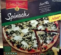Mängden socker i Spinach Super Thin Stone Baked Pizza