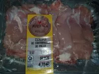 Mängden socker i Escalopes de contramuslo de pollo