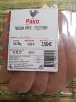 Mängden socker i Pechuga de pavo fileteada
