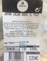 Mängden socker i Jamon cocido duroc