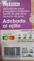Mängden socker i Estofado de pavo adobado al ajillo