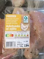 Mängden socker i Pechuga de pollo adobada al ajillo