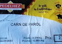 Mängden socker i Caen de parol