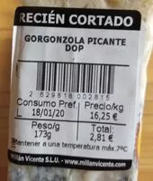 Mängden socker i Gorgonzola picante dop