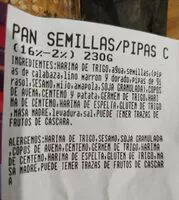 Mängden socker i Pan semillas y pipas calabaza