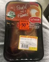 Mängden socker i Filet de poulet cuits et fumés