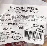 Mängden socker i Veritable rosette a l’ancienne