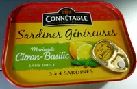 Mängden socker i Sardines généreuses, marinade citron-basilic, sans huile