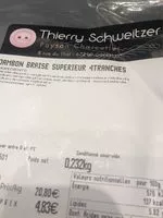 Mängden socker i Jambon braise superieur 4 tranches