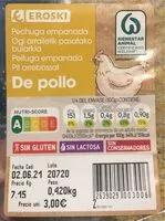 Mängden socker i Pechuga empanada de pollo
