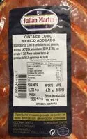 Mängden socker i Cinta de lomo ibérico adobado