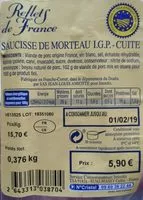 Mängden socker i Saucisse de Morteau I.G.P.-cuite