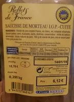 Mängden socker i Saucisse de morteau igp cuite