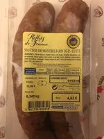 Mängden socker i Saucisse de Montbéliard IGP Cuite