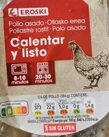 Mängden socker i Pollo asado Eroski