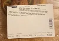 Mängden socker i Pain aux raisins au beurre