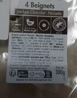 Mängden socker i Beignets parfum chocolat-noisette X4