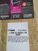 Mängden socker i 2 pains au chocolat pur beurre AOP