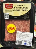 Mängden socker i Farce à l'Armagnac et aux raisins