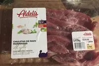 Mängden socker i Chuletas de pavo marinadas