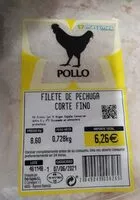 Mängden socker i Filete de pechuga de pollo corte fino