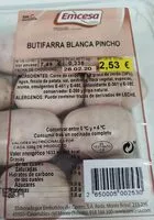 Mängden socker i Butifarra blanca pincho