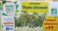 Mängden socker i Infusion thym citronne
