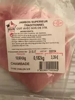 Mängden socker i Jambon superieur traditionnel - cuit avec son os 3TR