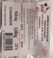 Mängden socker i JAMBON SUPERIEUR TRADITIONNEL