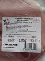 Mängden socker i Jambon blanc supérieur traditionnel cuit avec son os