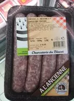 Mängden socker i Saucisse a l'ancienne x4 coupées aux couteaux