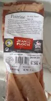 Mängden socker i Poitrine de porc fumé