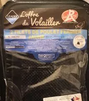 Mängden socker i 2 filets de poulet fermier jaune